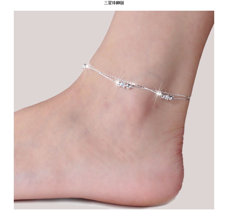 Chaine de cheville femme en argenterie - Le Japon et la Corée du Sud - Ref 1140871 Image 15