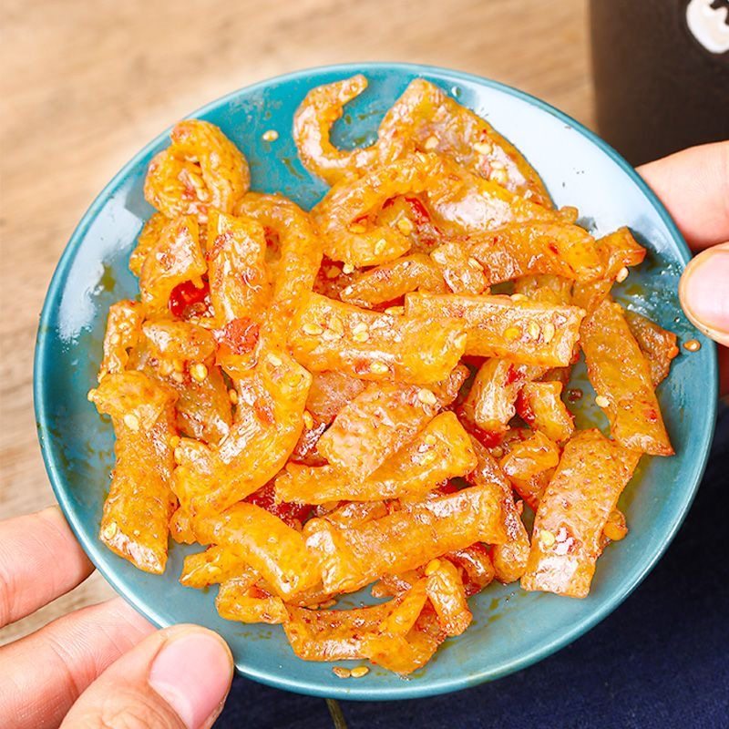 Fried Pork Skin, Ready-To-Eat Spicy Pork Skin Snacks, Cooked Food Series, Snacks to Accompany Drinks, Leisure Snacks for Watching Dramas, Small Packaged Snacks