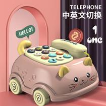 Childrens multifunctional Chinese and English bilingual simulated phone story machine for boys and girls Cat baby mobile phone educational toy