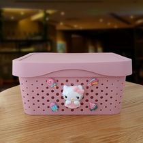 Cute pink containing box lingerie finishing containing box sleeping room Bedroom Bedroom plastic with lid storage compartment