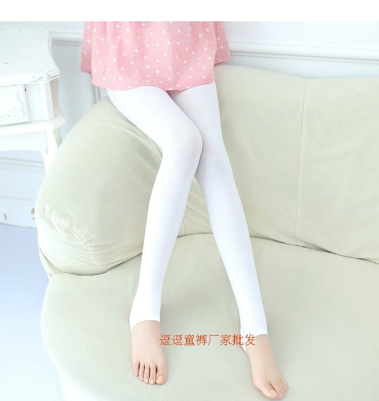 Mùa xuân và mùa hè mùa hè mỏng trẻ em quần lót cô gái bước chân xà cạp trắng nhảy vớ tập lụa quần vớ