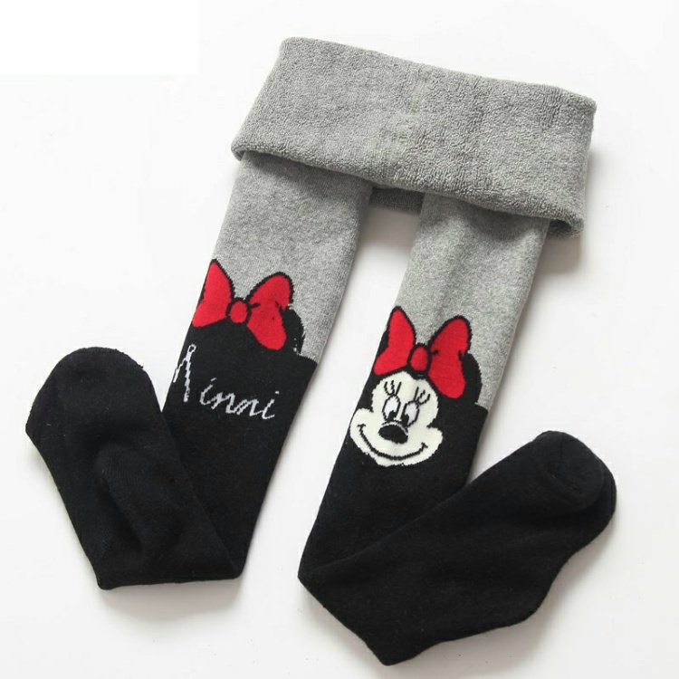 Cô gái quần lửng mùa thu và mùa đông trẻ em cộng với quần legging nhung dày bé cotton terry big boy trắng nhảy vớ bao tay bao chân sơ sinh