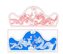 Grand carved tombstone line carving diagram stone carving vector diagram finely carved Wentai plt ac6 dragon and phoenix monument cap milled bottom