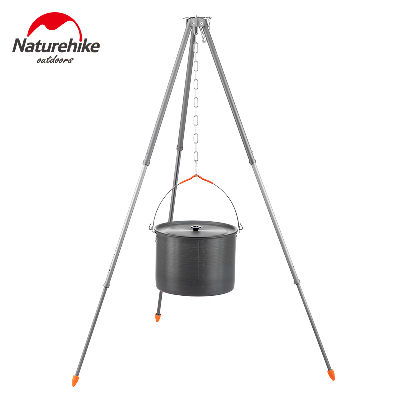 Move customer Outer large hanging pan 10L large capacity pan with picnic camping aluminum alloy portable wild cooking pot tripod-Taobao