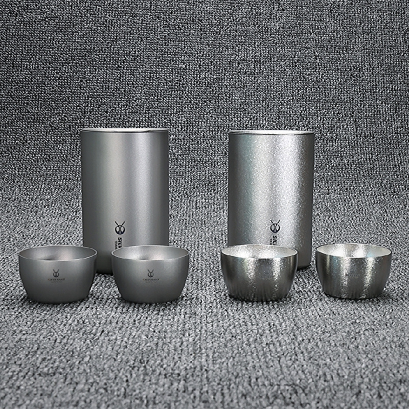 Silver Ant Outdoor Titanium Tea Maker Cup Grain Double Layer Anti-Burn Camping Tea Set Filter caravan Self-driving 350ml-Taobao