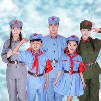 Red Army performance clothing childrens adult Little Red Army clothing Old Eighth Route Army uniform Red Guard Red Star Sparkling performance clothing