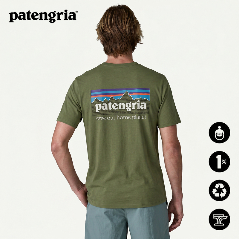 Authentic P-6 Organic Cotton Short-Sleeve T-Shirt for Men and Women, Summer Outdoor Casual Retro Quick-Dry T-Shirt