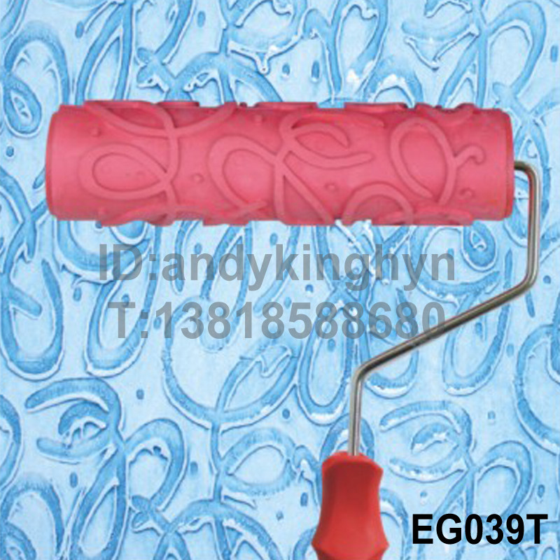 Creatine Paint Roller Brushed Wall Art Paint Tool Corrugated Silicon Algae Clay Printed Wood Grain Embossing Paint Roll Brush 039
