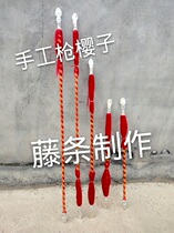Factory direct Teng pole red tassel gun red floral spear opera Beijing opera props knife horse Dan martial arts stick children red tassel gun