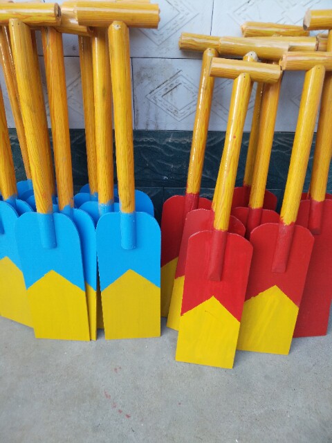 Boat Paddle Props Stage Performance Props Dry Boat Rowing Berries Wood Kindergarten Children Special Fisherman Adult Props