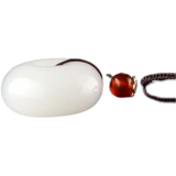 Подвеска из нефрита, защитный амулет из белого нефрита, пряжка подходит для мужчин и женщин, природная руда, ювелирное украшение, ожерелье