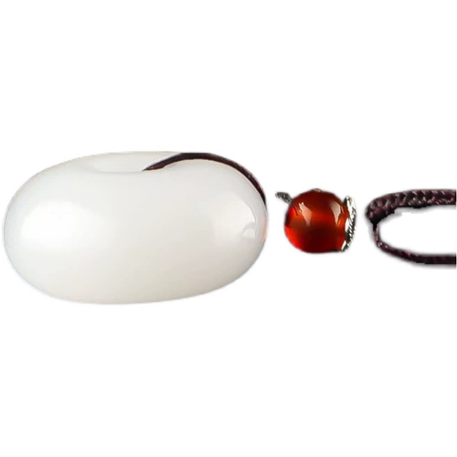 Подвеска из нефрита, защитный амулет из белого нефрита, пряжка подходит для мужчин и женщин, природная руда, ювелирное украшение, ожерелье