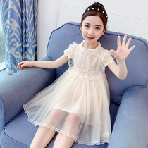 Girls dress dress 2021 New girl Summer fluffy dress Dress 7 Great Children Short Sleeve Princess Dress 9