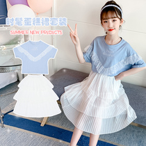 Girl Summer Clothing Online Red Suit Dress Academy Wind Fat Girl Ocean Gas Great Boy Super Fairy Cake Half Body Dress two sets 13