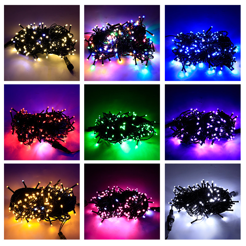led black line flash light color light string garden lawn plug electric lights festival street lighting waterproof decorative lights