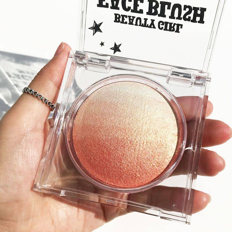 High-gloss blush all-in-one plate can be used as eye shadow baking egg nude makeup daily student brush dual-use