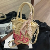 Сумка через плечо, пляжная соломенная плетеная сумка на одно плечо, DIY