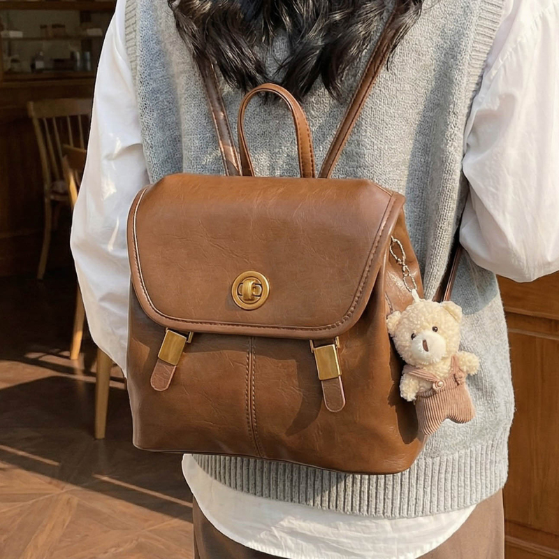 High-End Retro Commuter Backpack for Women 2026 New Fashion Versatile School Bag for College Students to Carry When Going Out High-End Retro Commuter Backpack for Women 2026 New Fashion Versatile School Bag for College Students to Carry When Going Out