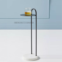 Nordic marble side table coffee table light luxury bedside table living room sofa side cabinet corner balcony iron small round table