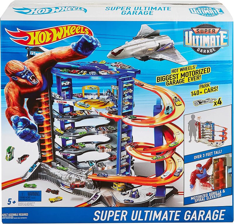 Authentic Hot Wheels City Electric Track Multi-Level Parking Garage Alloy Sports Car Track Race Track Boys' Toy