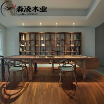 New Chinese Solid Wood Desk Chair Combination Boss Table President Big Bantai Office High-end Engineering Furniture Custom