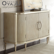 Light Extravaganza Neoclassical Genguan Cabinet Door Hall Partition Cabinet American Decorative Cabinet Bucket Cabinet Rear Modern Dining Side Cabinet Lockers