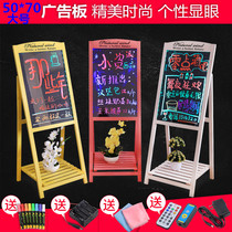 Vertical handwritten Billboard shop door LED electronic luminous word light box signboard display water brand flower stand blackboard
