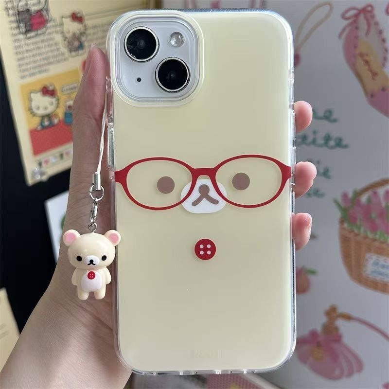 Red Glasses Rilakkuma Phone Case for Samsung S25 Ultra Silicone S23 Fe Japanese Trendy Toy S24+ Cute S22 Adorable Fun S21 S20 Internet Celebrity A56 A55 A17 A07 Anti-Drop A26 Red Glasses Rilakkuma Phone Case for Samsung S25 Ultra Silicone S23 Fe Japanese Trendy Toy S24+ Cute S22 Adorable Fun S21 S20 Internet Celebrity A56 A55 A17 A07 Anti-Drop A26