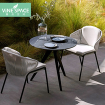 Nordic outdoor furniture Rattan table and chair combination sofa Model room Balcony three-piece set Cafe restaurant Milk tea shop