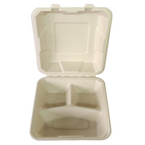 Environmentally friendly sugarcane lunch box fresh packaging box disposable fast food restaurant lunch box can degrade when packaging box takeaway