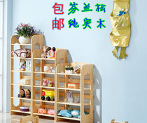 4 5 6-story shelf storage rack storage shelf kitchen partition display rack landing bookshelf Finnish pine all solid wood