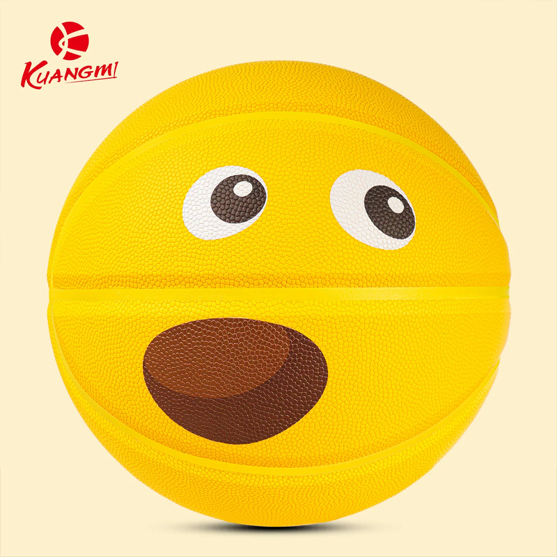 Crazy about Cute Yellow Basketball, Adult Size 7, Youth Size 6, Student Size 5, Birthday Gift for Children