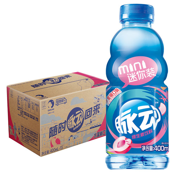 脉动 维生素功能饮料 水蜜桃味 400ml*15瓶*2件 天猫优惠券折后￥68包邮（拍2件）