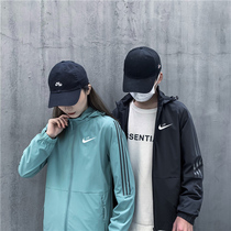 Autumn new Nike Tide men and women couples woven sports top thin jacket Youth student jacket