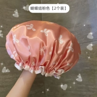 2 розовые шапки для душа [двухслойный водонепроницаемый, больше и утолщен]