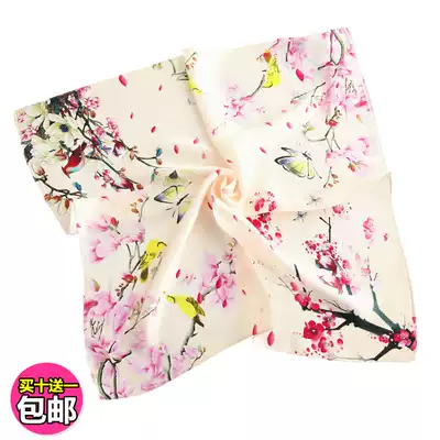 Story silk scarf Chinese style 100% mulberry silk silk small square scarf scarf Joker female professional silk scarf