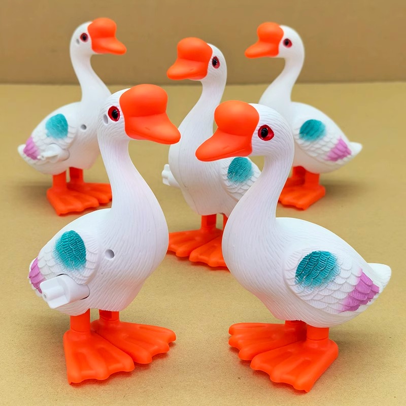 Children Clockwork Toys Big White Goose Upswing Simulation Early Childhood Puzzle Boy Girl Cute Animal 1-4 years old-Taobao