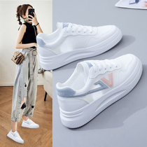Small White Shoes Woman Breathable Mesh Panel Shoes Hong Kong 2021 Summer Slippers Shallow-mouthed Thin Hollowed-out Sports Casual Web Shoes