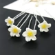 Pin nhíp kẹp hình chữ U cô dâu tiara kẹp tóc kẹp tóc kẹp tóc tấm tóc giả tạo rhinestone ngọc trai nĩa scrunchies hoa cúc
