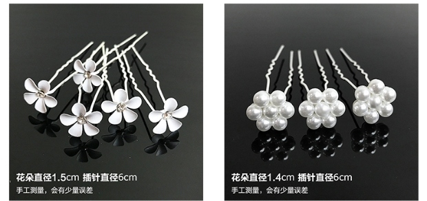 Pin nhíp kẹp hình chữ U cô dâu tiara kẹp tóc kẹp tóc kẹp tóc tấm tóc giả tạo rhinestone ngọc trai nĩa set kẹp tóc cho bé gái