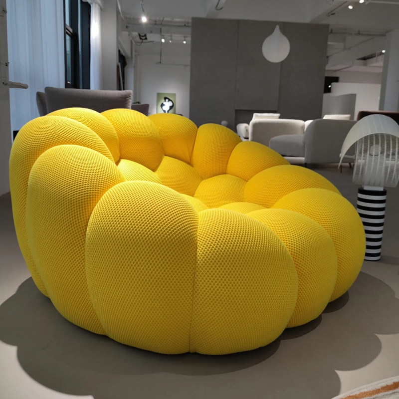 Roche Bobois living room fabric sofa curved Italian light luxury designer chair