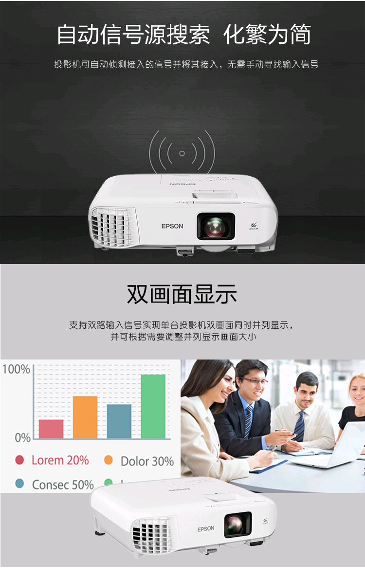 Máy chiếu Epson CB-108 làm nổi bật giáo dục kinh doanh văn phòng HD giảng dạy và đào tạo kỹ thuật máy chiếu đầu tư trực tiếp giao diện HDMI kép - Máy chiếu máy chiếu điện thoại
