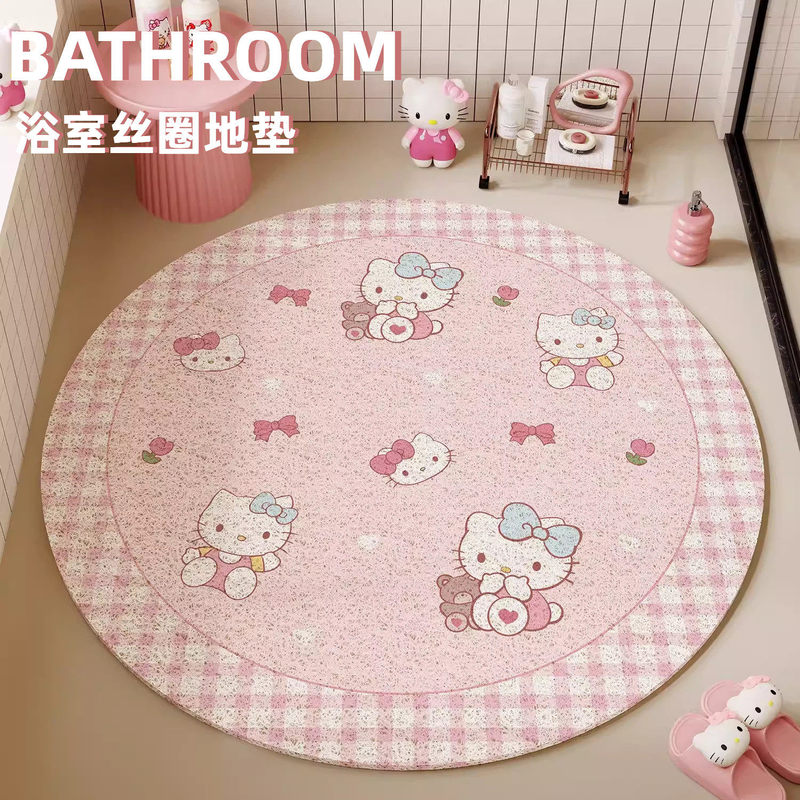 Bathroom Wire Loop Anti-Slip Floor Mat for Children, Shower Room Anti-Fall Foot Mat, Toilet Bathroom Waterproof Mat