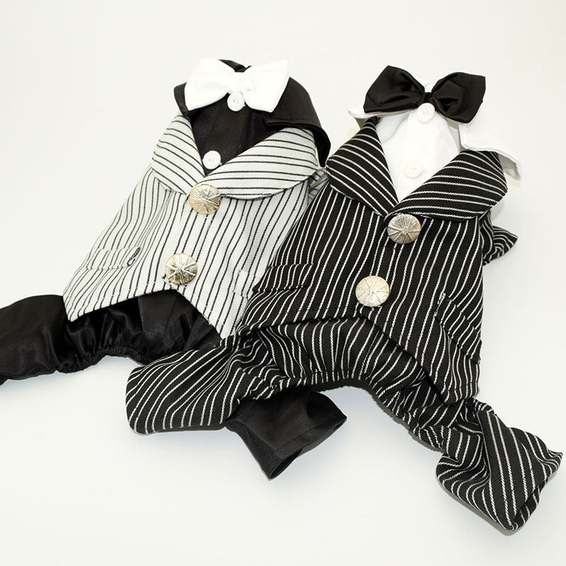 New pet suit four-legged dog suit dress fake two Teddy British handsome cat suit clothes summer