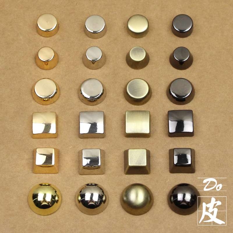 Metal Pins Bag Bottom Nail Bucket Nail Mushroom Nail Punk Nail five gold accessories Decorative Nails to Send Screwdrivers