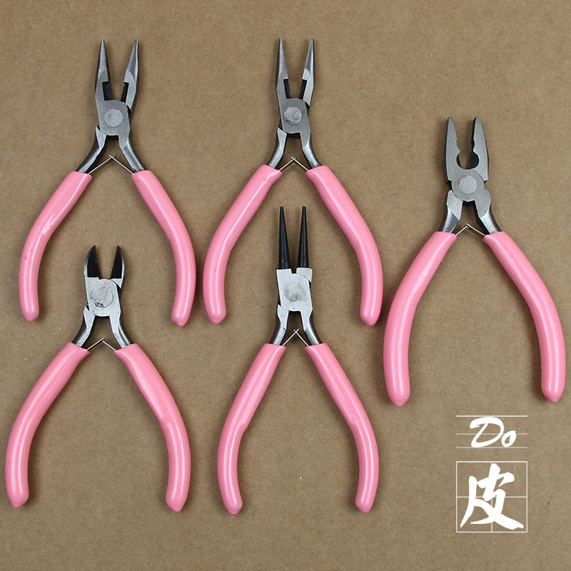 Pointed nose toothless pliers Oblique mouth pliers Round mouth pliers Mini pliers Pointed mouth pliers DIY handmade household pliers 5 types
