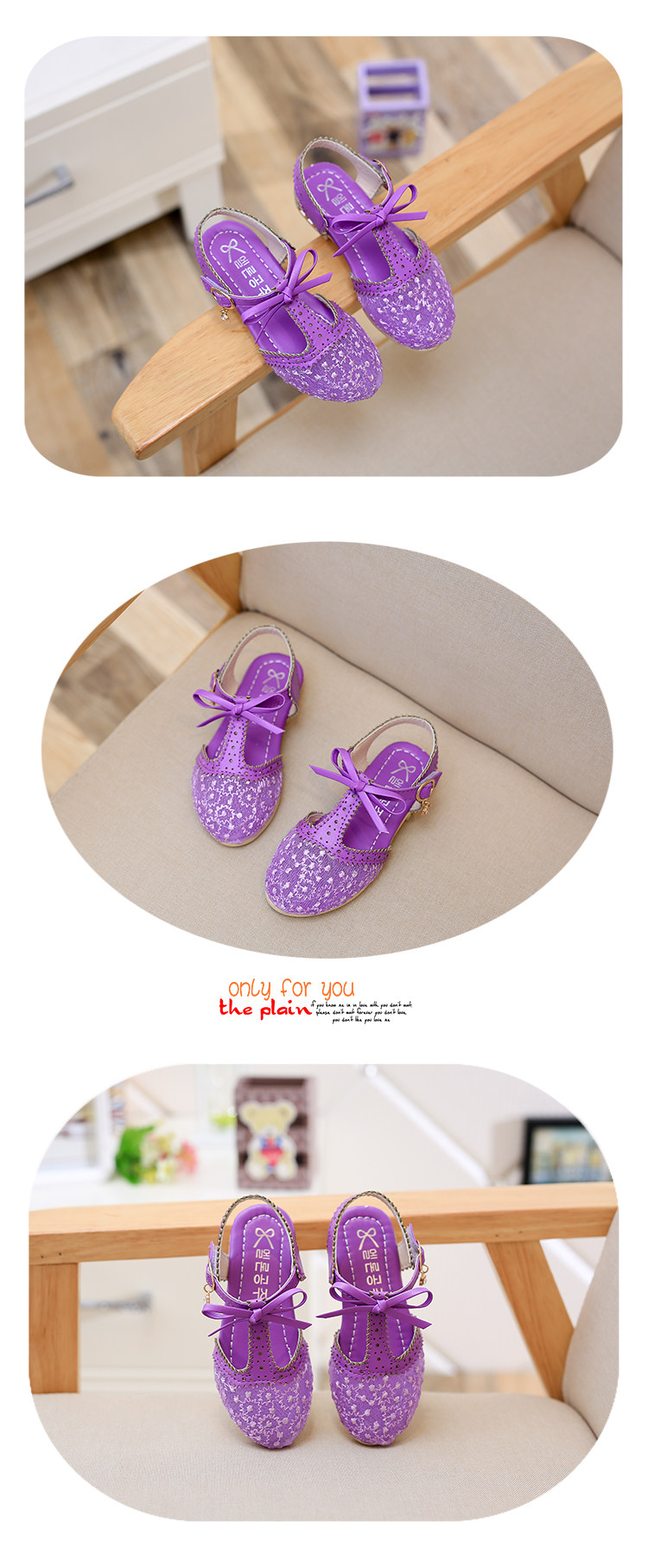 Pantoufles enfants en similicuir pour été - semelle tendon - Ref 1033801 Image 5