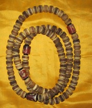 Tibetan yak cover bone old spirit bone 108 rosary agate celestial beads with pearl collection photo