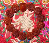 King Kong Bodhi bracelet (2 0) old tree landing Red old seed old beeswax raw stone with beads ten years old pieces