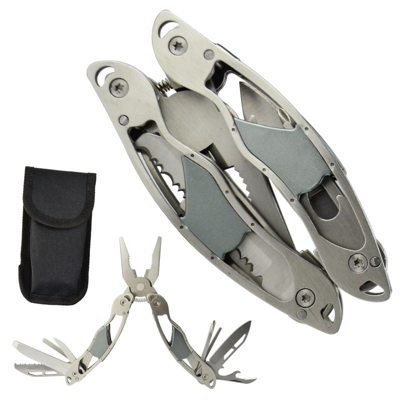 Mini multi-function pliers All-steel folding tool pliers Portable keychain knife pliers Outdoor equipment
